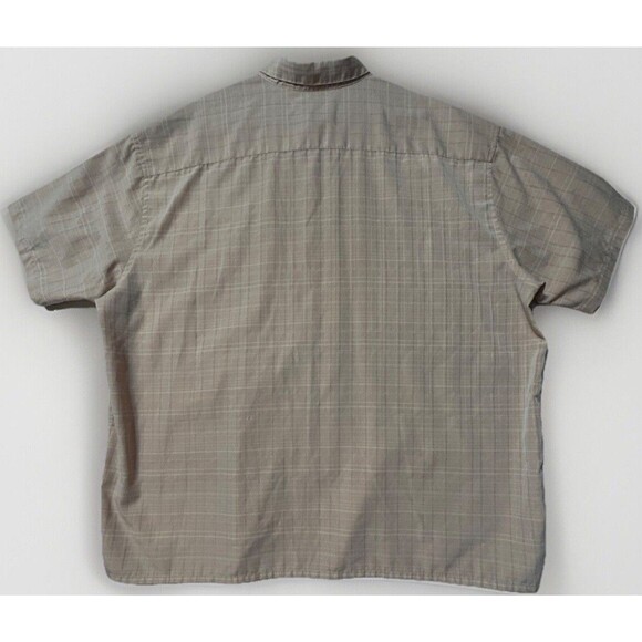 Campia Moda Men’s Shirt Short Sleeve Button Up Beige/Flesh Plaid Size 4XLT - Picture 3 of 8